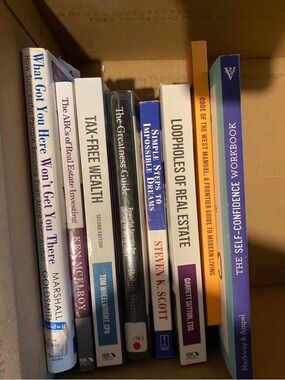 (8) Assorted Personal Development& Real Estate Paperback Books